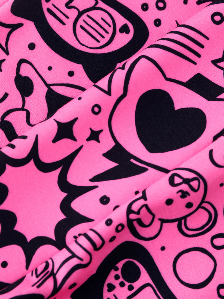 Disney Mickey and Friends Toddler Girl 2pcs Superkittie Squad Flutter Long-sleeve T-shirt with Leggings Set Pink Pink