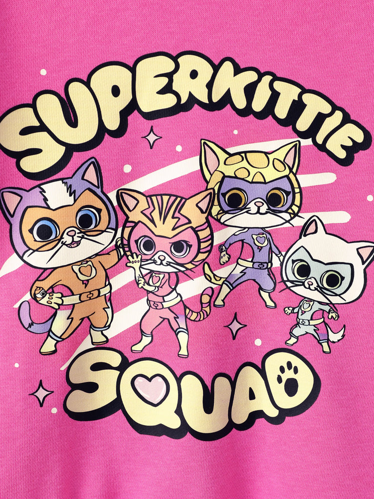 Disney Mickey and Friends Toddler Girl 2pcs Superkittie Squad Flutter Long-sleeve T-shirt with Leggings Set Pink Pink