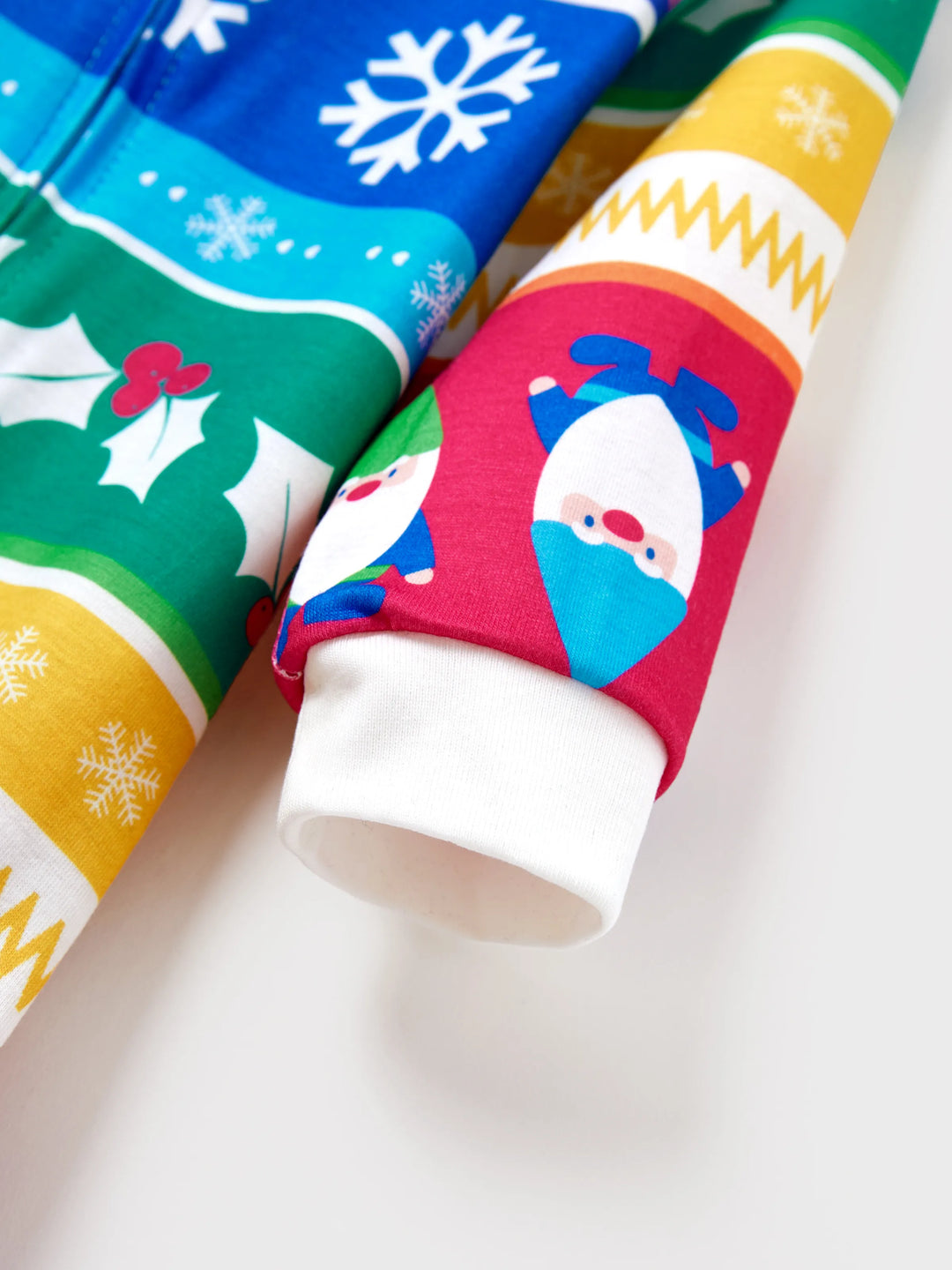 Christmas Matching Family Pajamas Set Christmas Gnome Striped PJS with Christmas Socks Multi-color