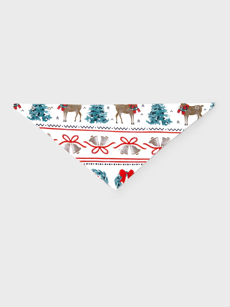 Ensemble pyjama de Noël assorti pour toute la famille, imprimé élan et clochette, rayé, avec chaussettes de Noël blanches