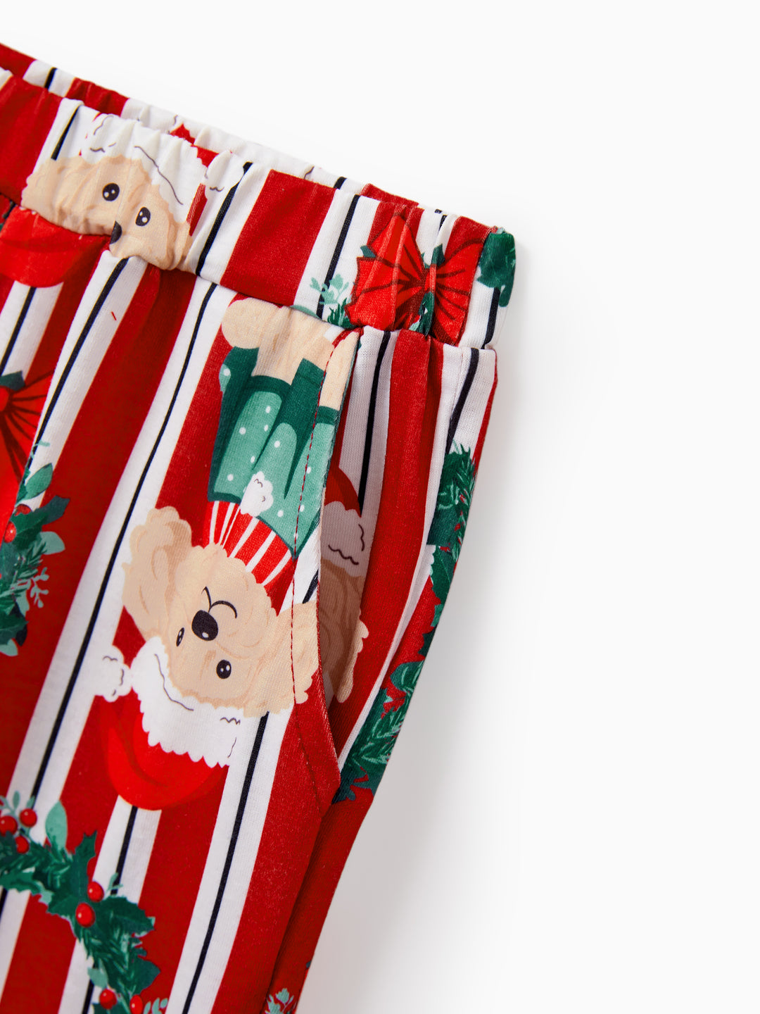 Weihnachten Passendes Familienpyjama-Set Weihnachten Doggy Print Rot Pyjama mit Weihnachtssocken rot