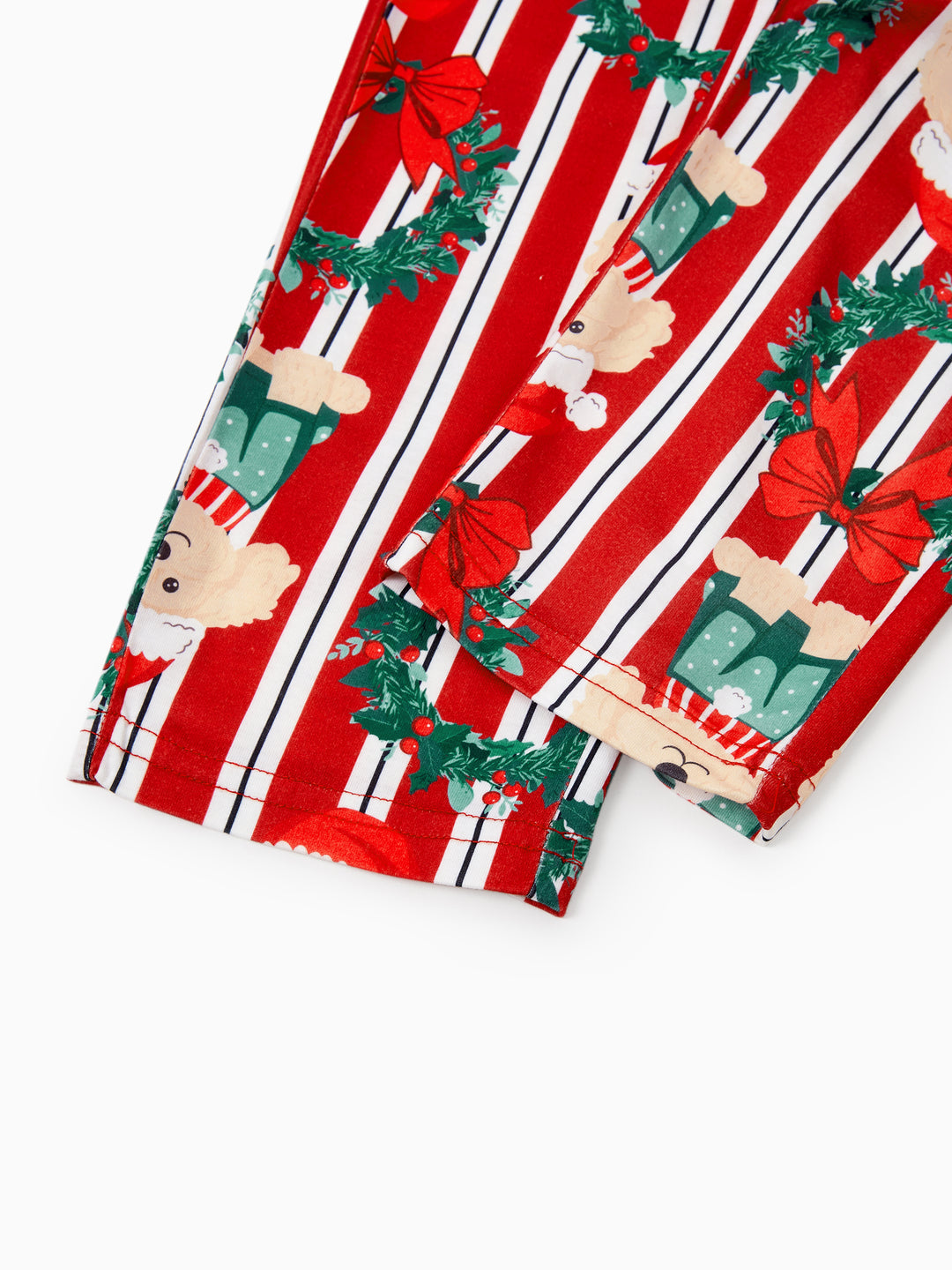 Weihnachten Passendes Familienpyjama-Set Weihnachten Doggy Print Rot Pyjama mit Weihnachtssocken rot