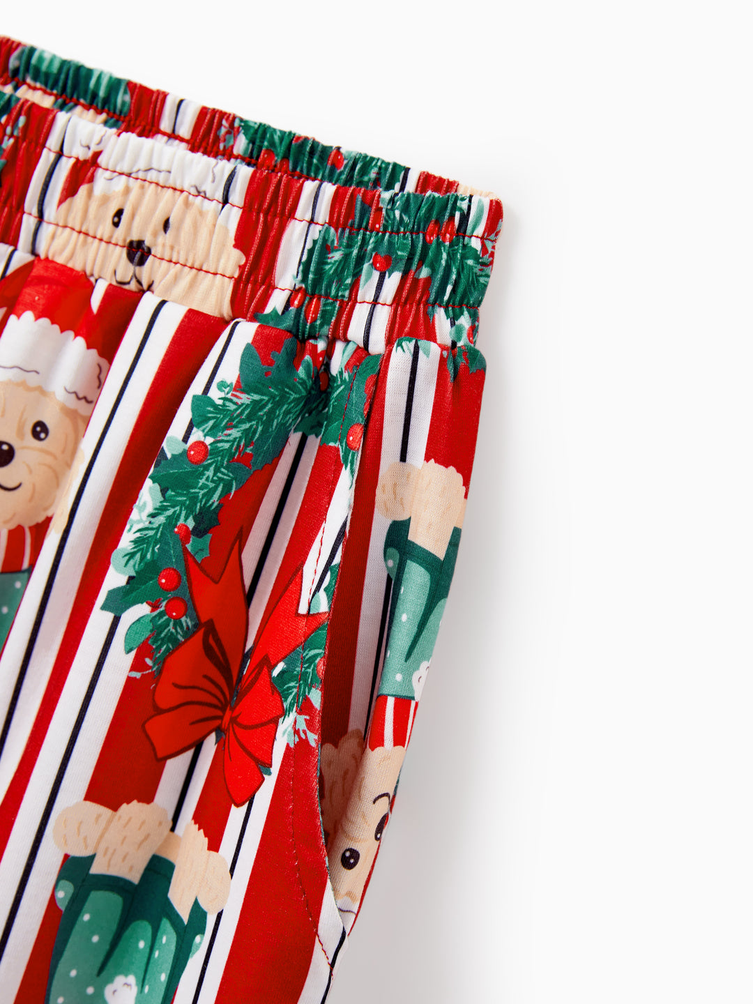 Weihnachten Passendes Familienpyjama-Set Weihnachten Doggy Print Rot Pyjama mit Weihnachtssocken rot