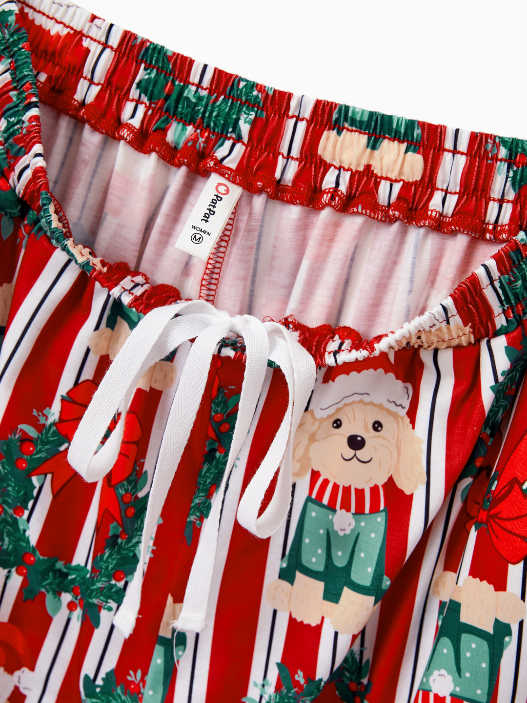 Weihnachten Passendes Familienpyjama-Set Weihnachten Doggy Print Rot Pyjama mit Weihnachtssocken rot