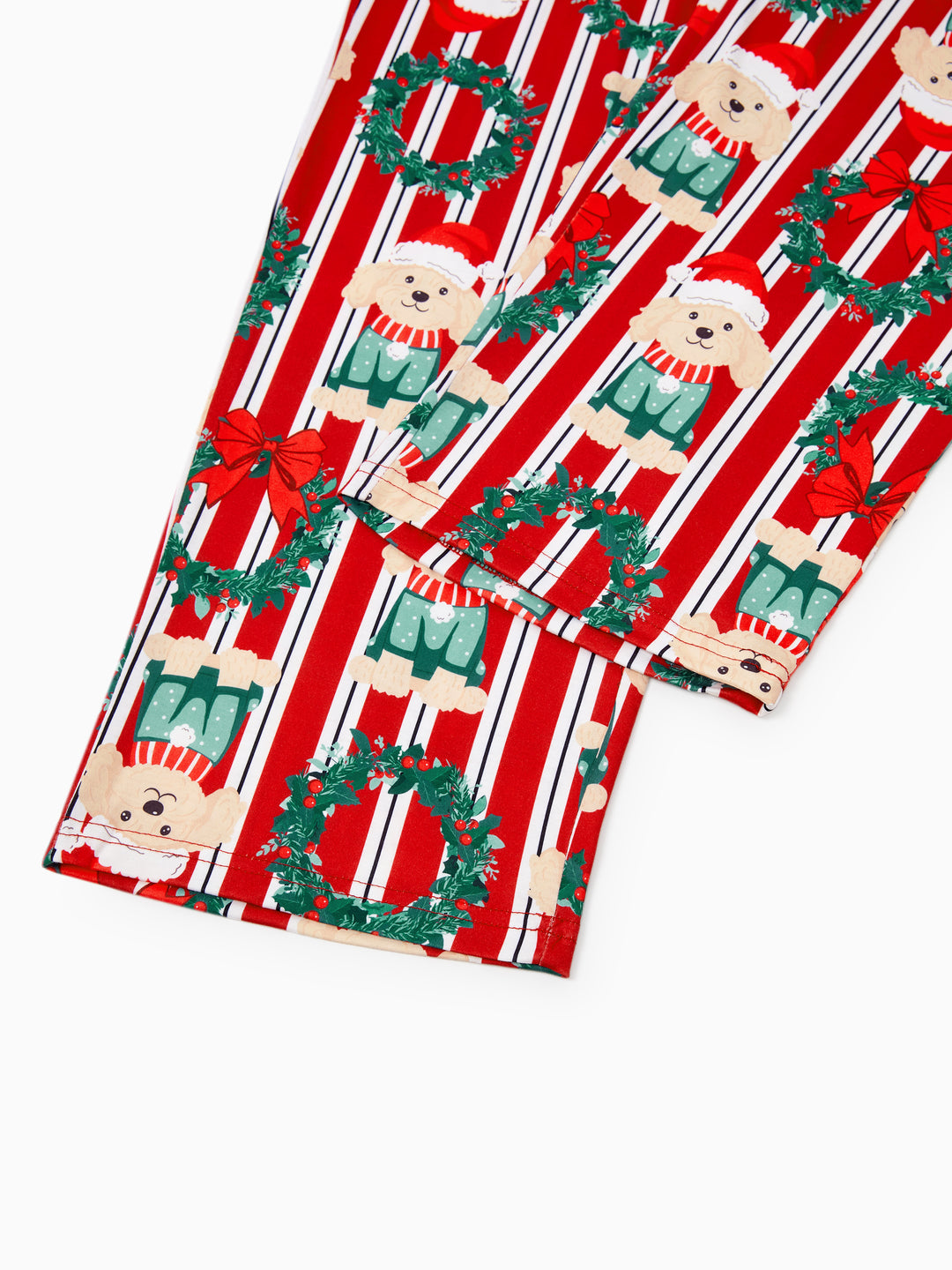Weihnachten Passendes Familienpyjama-Set Weihnachten Doggy Print Rot Pyjama mit Weihnachtssocken rot