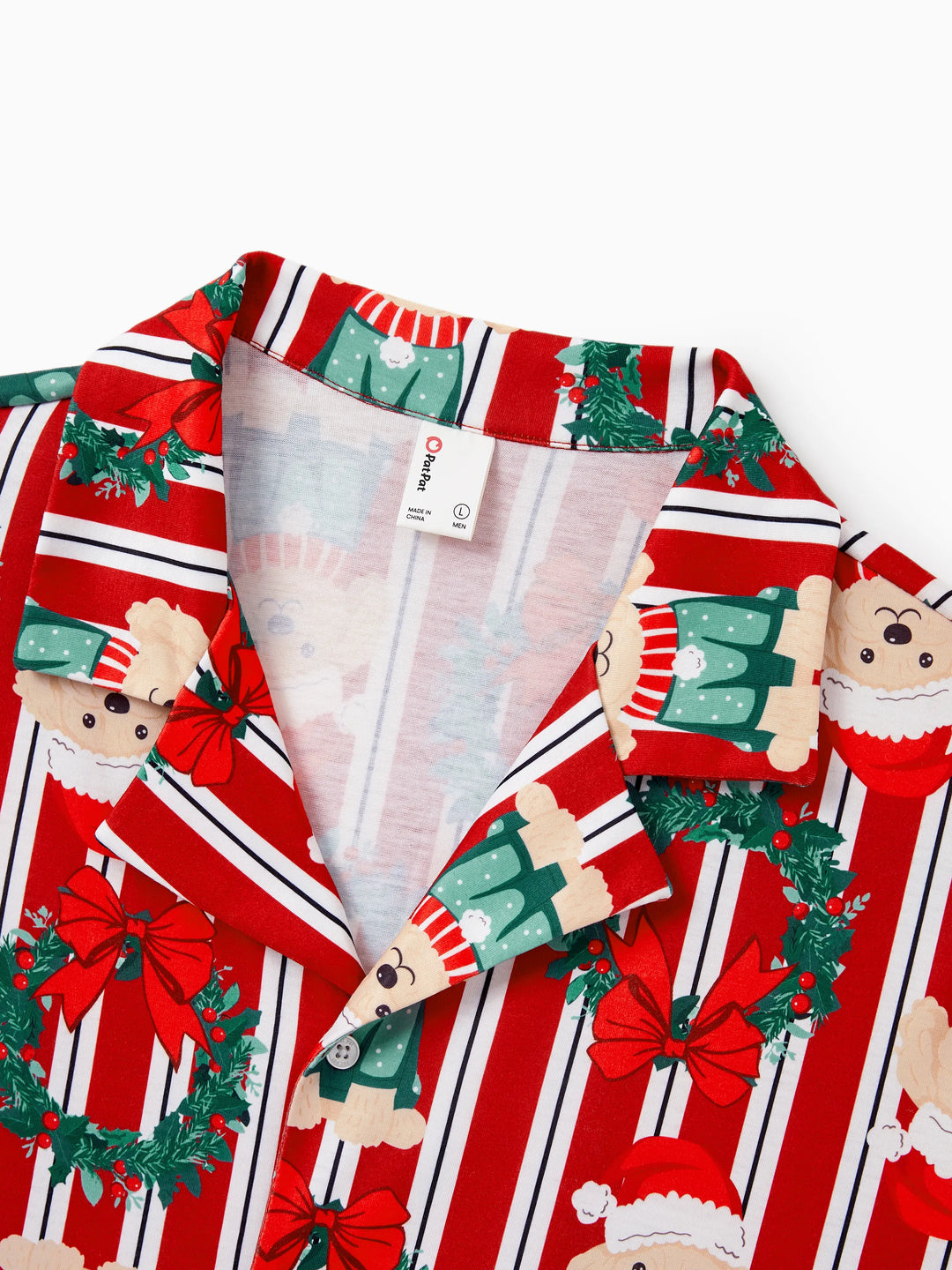 Weihnachten Passendes Familienpyjama-Set Weihnachten Doggy Print Rot Pyjama mit Weihnachtssocken rot