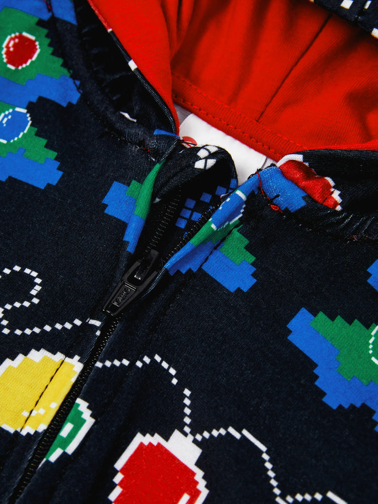 Ensemble pyjama de Noël assorti pour toute la famille, imprimé sapin de Noël et chaussettes de Noël noires