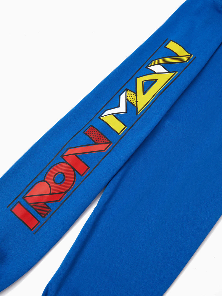 Marvel Toddler/Kids Boy 2pcs Iron Man Character Graphic Longsleeves Hoodie and Sweatpants Set Blue