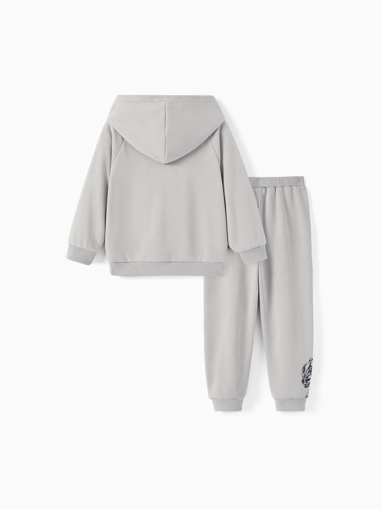 Marvel Toddler/Kids Boy 2pcs Venom Character Graphic Longsleeves Hoodie and Sweatpants Set Grey