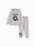 Marvel Toddler/Kids Boy 2pcs Venom Character Graphic Longsleeves Hoodie and Sweatpants Set Grey