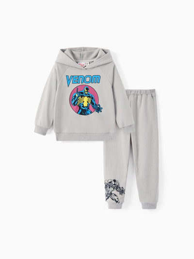 Ensemble 2 pièces Marvel pour tout-petit/enfant garçon, sweat à capuche à manches longues et pantalon de survêtement à motif Venom, gris
