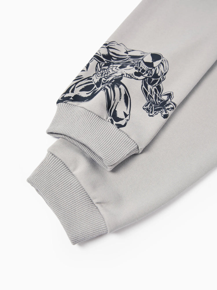 Marvel Toddler/Kids Boy 2pcs Venom Character Graphic Longsleeves Hoodie and Sweatpants Set Grey