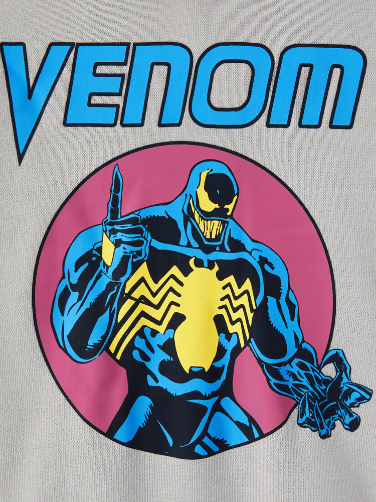 Marvel Toddler/Kids Boy 2pcs Venom Character Graphic Longsleeves Hoodie and Sweatpants Set Grey