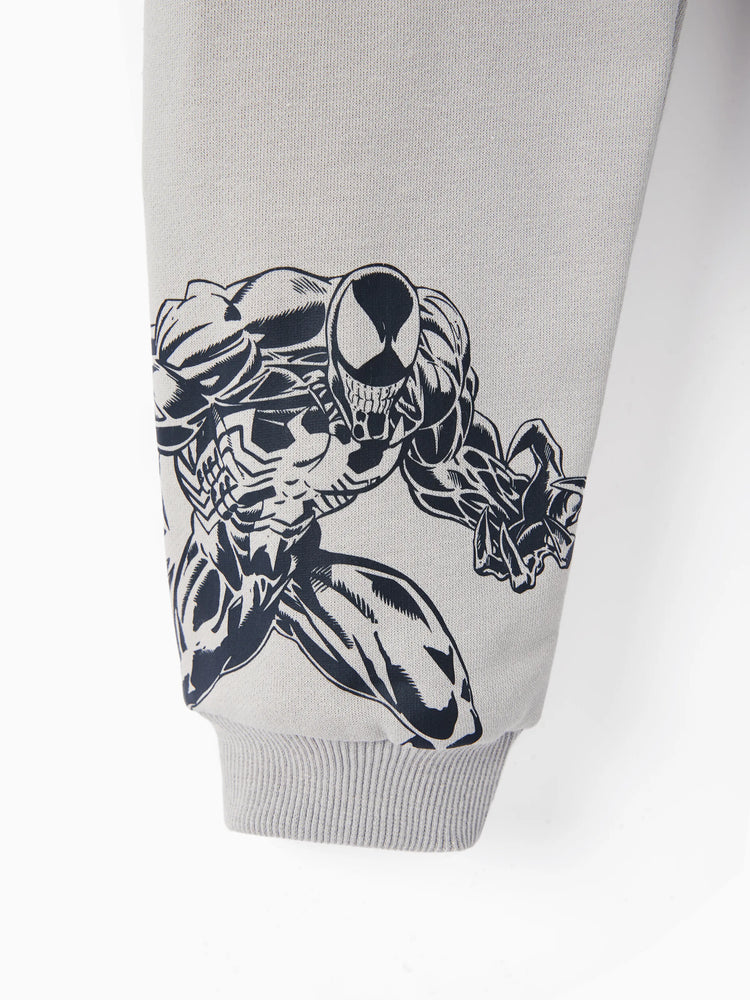 Marvel Toddler/Kids Boy 2pcs Venom Character Graphic Longsleeves Hoodie and Sweatpants Set Grey