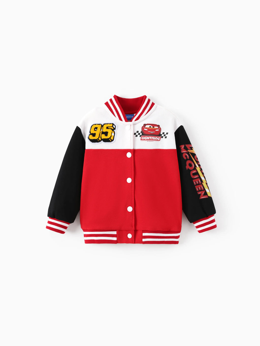 Cars Toddler Boy McQueen Character Graphic Colorblock Bomber Jacket Re ...
