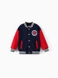 Marvel Toddler/Kids Boy Spiderman Colorblock Character Graphic Bomber Jacket Deep Blue Deep Blue