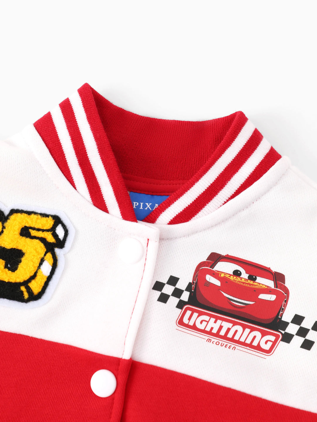 Cars Toddler Boy McQueen Character Graphic Colorblock Bomber Jacket Red Red