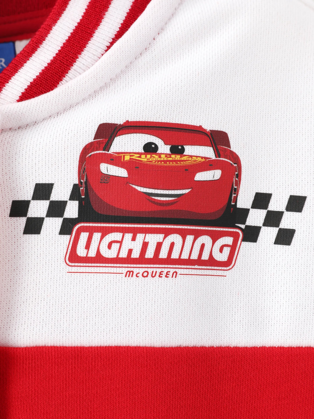 Cars Toddler Boy McQueen Character Graphic Colorblock Bomber Jacket Red Red