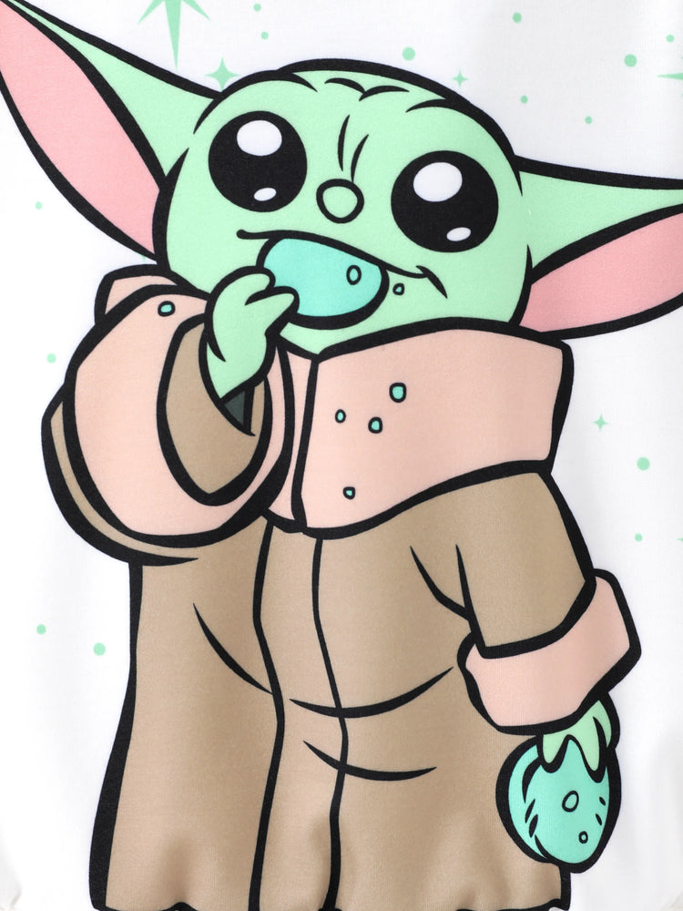 Star Wars Toddler/Kids Boy 2pcs Grogu Knit Fabric Hooded Set Light Green