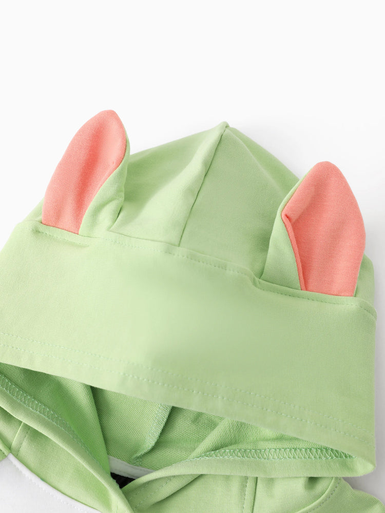 Star Wars Toddler/Kids Boy 2pcs Grogu Knit Fabric Hooded Set Light Green