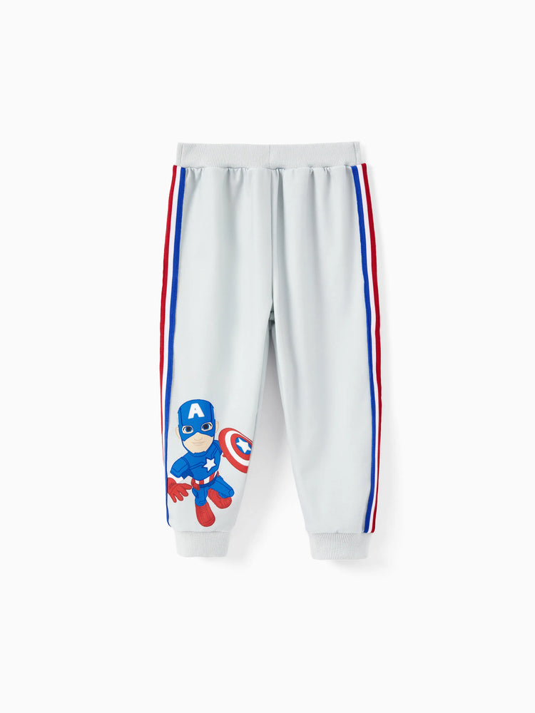 Ensemble 2 pièces Marvel pour tout-petit garçon, sweat à capuche et pantalon de survêtement Captain America, gris