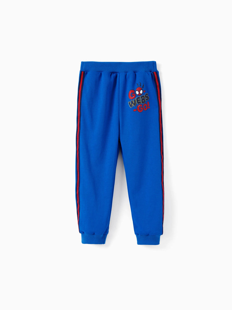 Ensemble 2 pièces Marvel Spider-Man pour tout-petit garçon, sweat à capuche à manches longues et pantalon de survêtement bleu