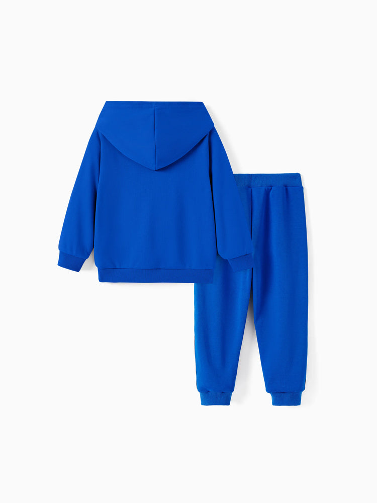 Ensemble 2 pièces Marvel Spider-Man pour tout-petit garçon, sweat à capuche à manches longues et pantalon de survêtement bleu