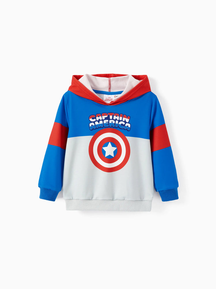 Ensemble 2 pièces Marvel pour tout-petit garçon, sweat à capuche et pantalon de survêtement Captain America, gris