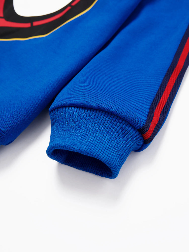 Ensemble 2 pièces Marvel Spider-Man pour tout-petit garçon, sweat à capuche à manches longues et pantalon de survêtement bleu