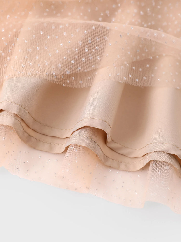 Disney Princess Toddler Girl Moana Long Sleeve Mesh Splice Dress White