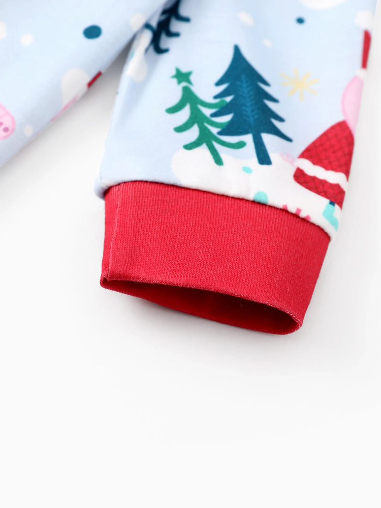 Ensemble pyjama assorti Peppa Pig de Noël avec chaussettes blanches
