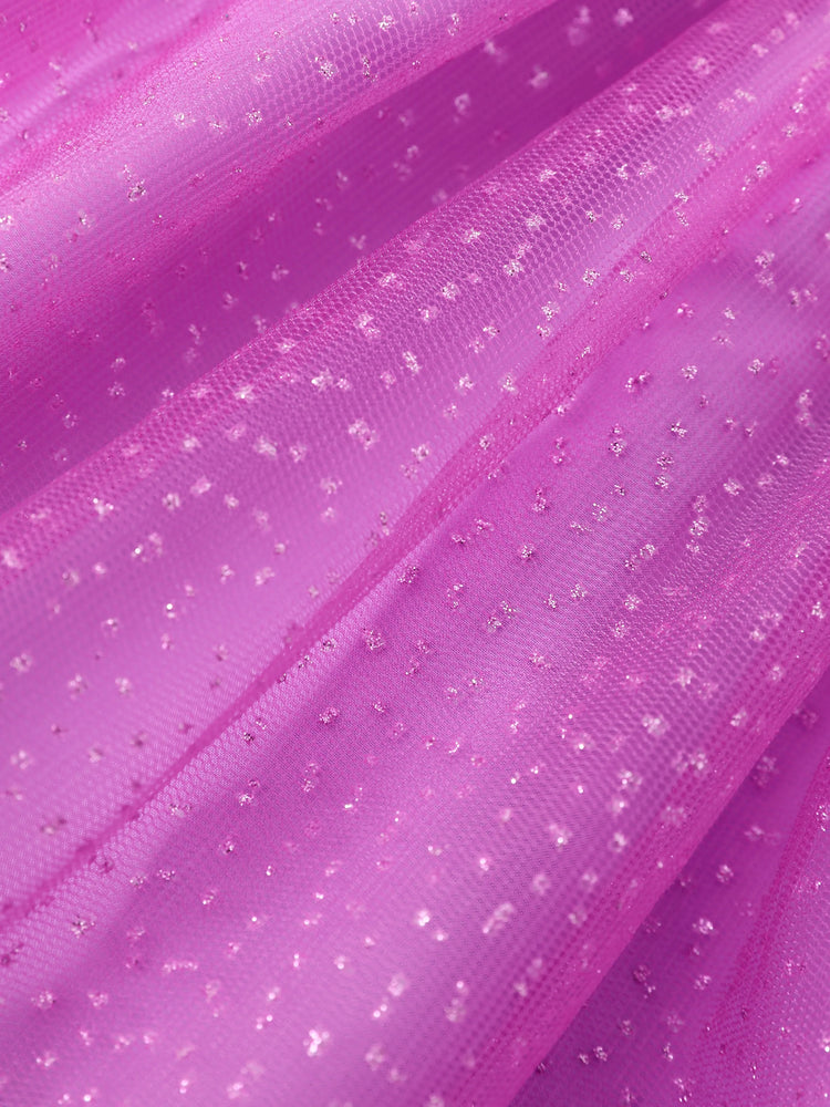 Disney Princess Toddler Girl Rapunzel Long Sleeve Mesh Splice Dress Purple