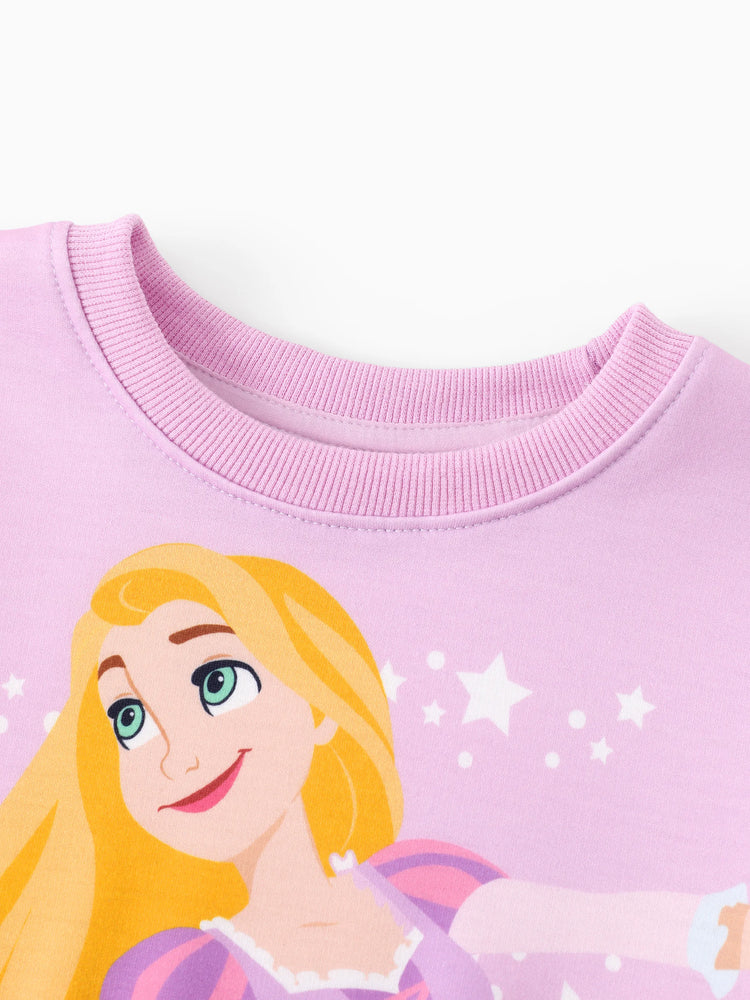 Disney Princess Toddler Girl Rapunzel Long Sleeve Mesh Splice Dress Purple