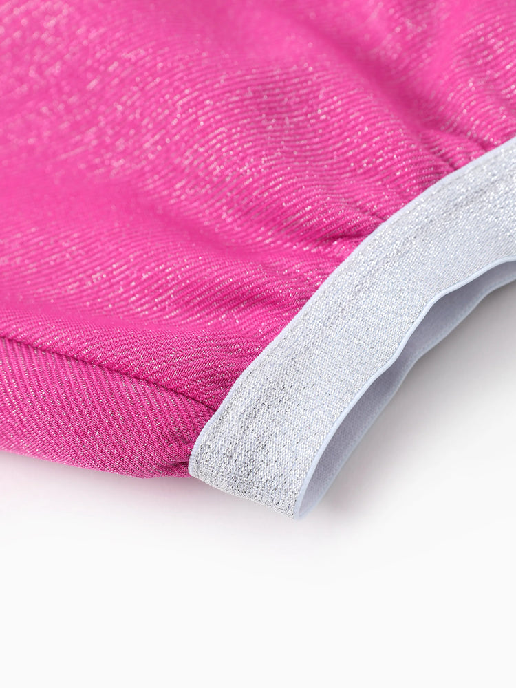 Ensemble 2 pièces princesse Disney pour petite fille, haut à manches bouffantes et jupe superposée à imprimé personnage Ariel, rose vif