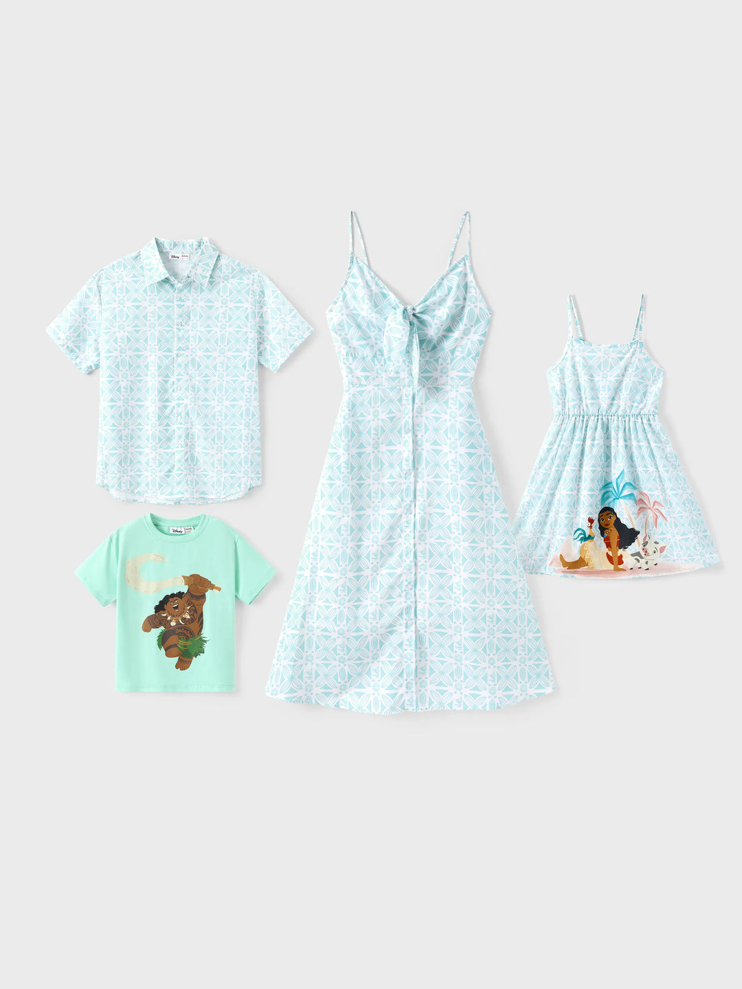 Camisa Moana Disney Princess Daddy & Son Verde