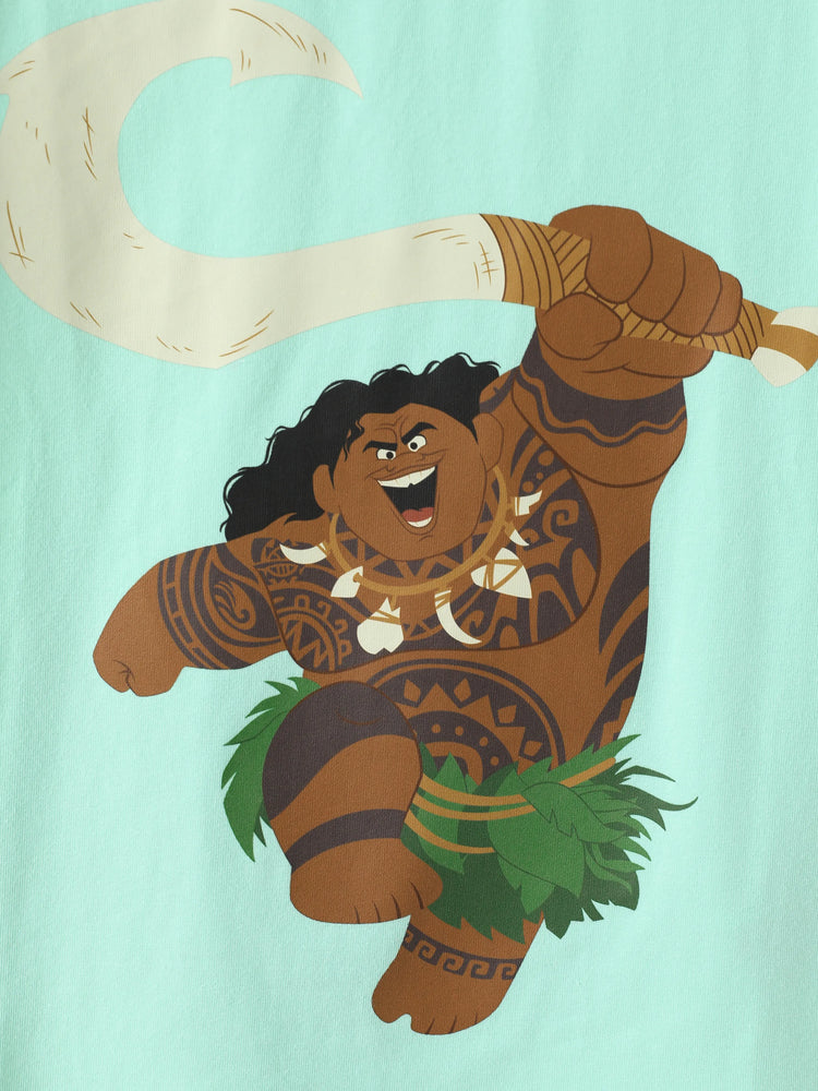 Disney Princess Daddy & Son Moana Shirt Green