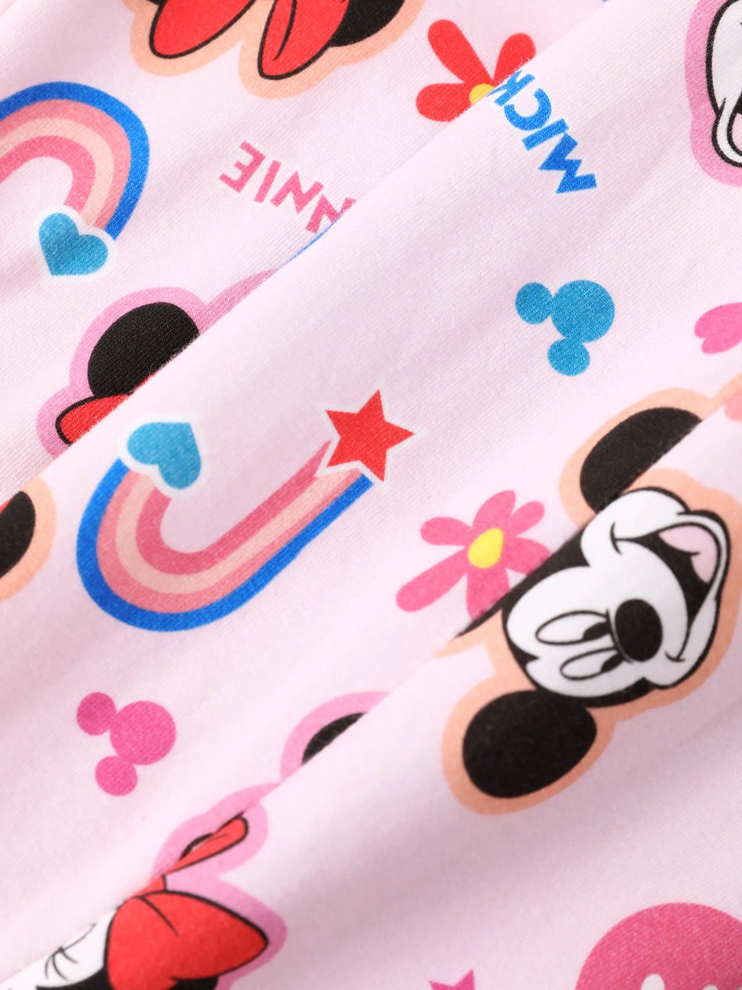 Disney Mickey and Friends Baby Girl 2pcs Minnie Bodysuits and Pants Set Pink