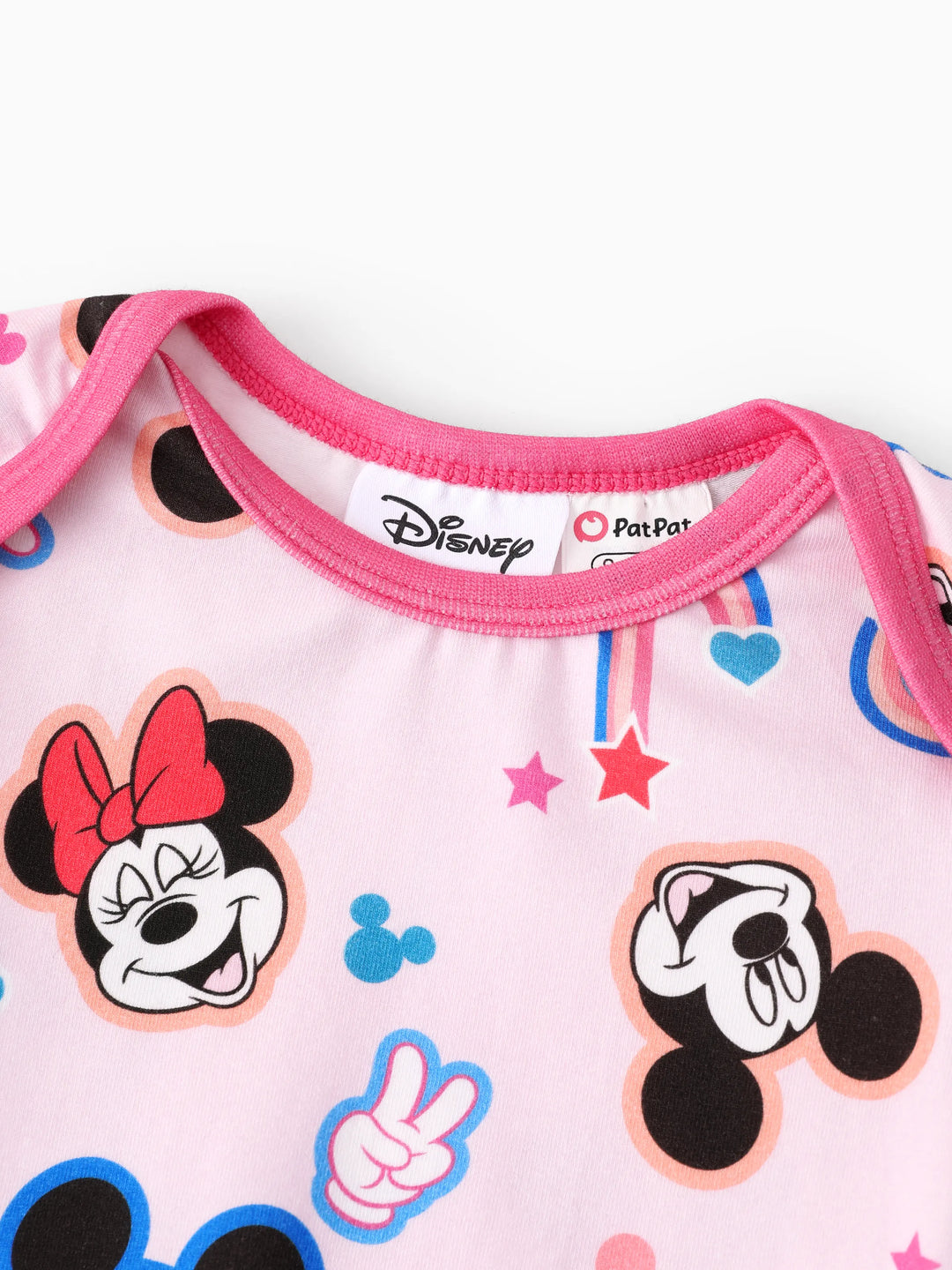 Disney Mickey and Friends Baby Girl 2pcs Minnie Bodysuits and Pants Set Pink
