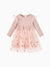 Baby Girl Sweet 3D Flower Mesh Dress Light Pink