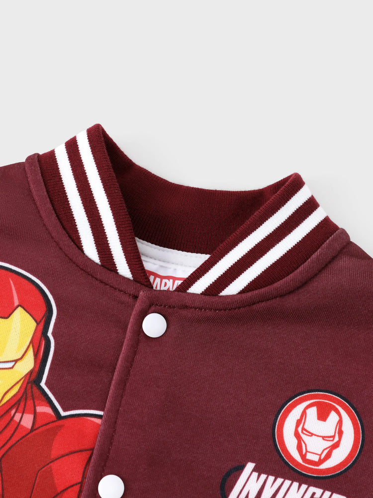 Marvel Toddler/Kids Boy Iron Man Colorblock Bomber Jacket Burgundy