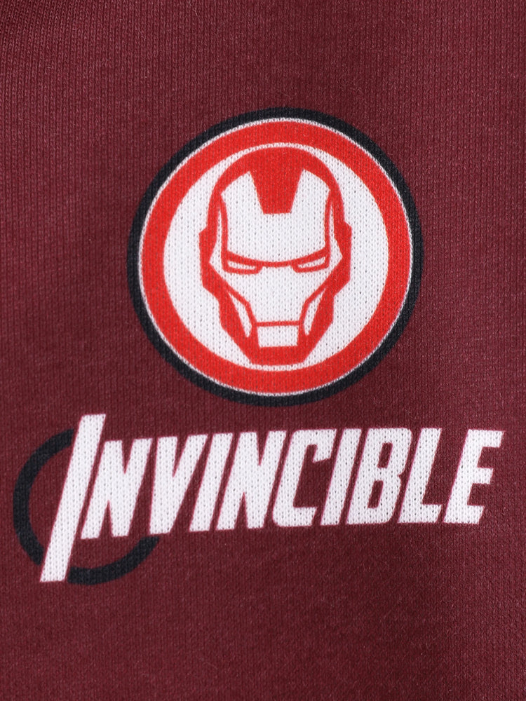 Marvel Toddler/Kids Boy Iron Man Colorblock Bomber Jacket Burgundy