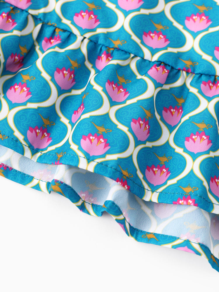 Vestido/top familiar a juego de princesas Disney Jasmine azul