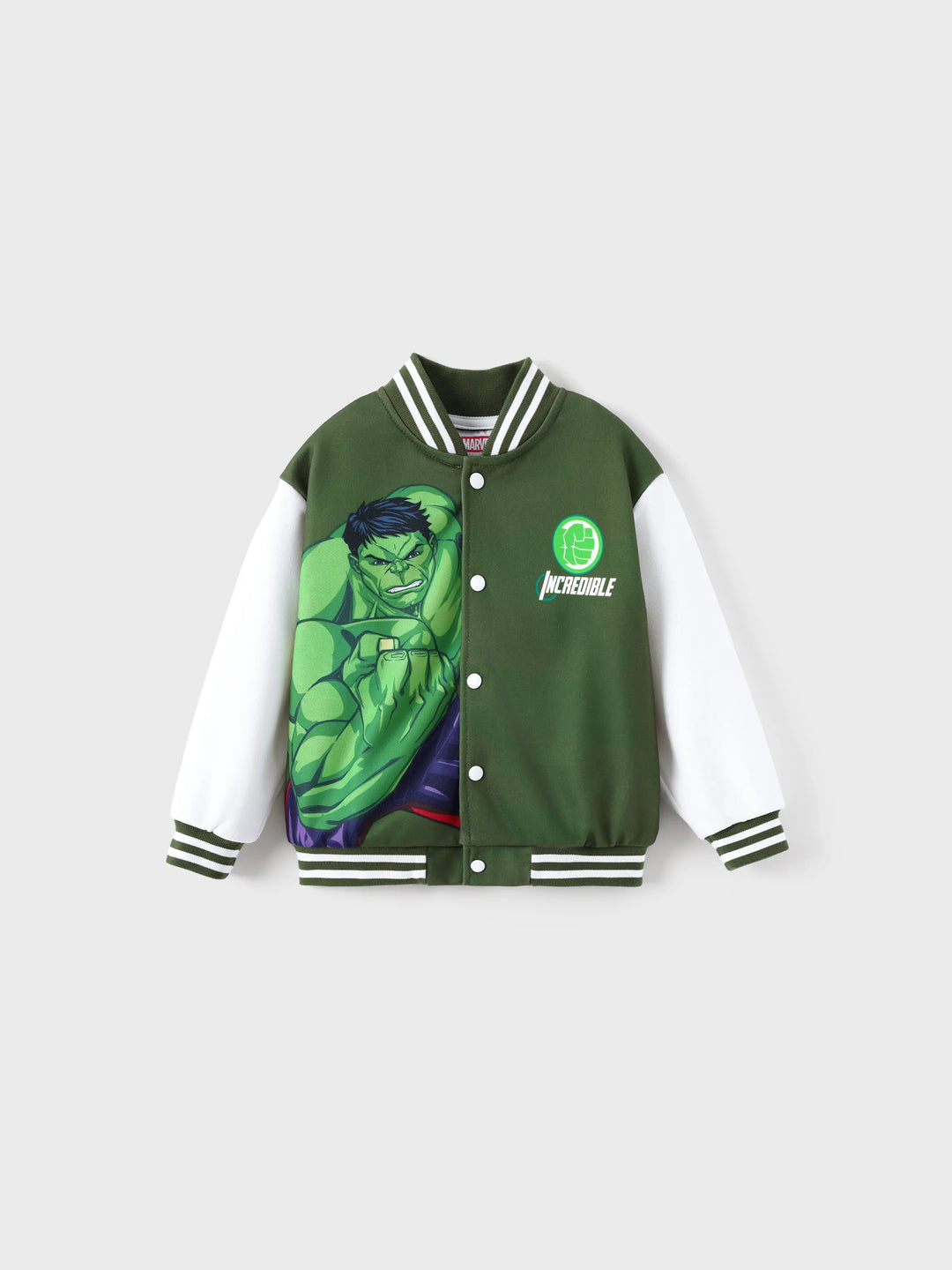 Chaqueta bomber con bloques de color verde de Hulk para niño pequeño/niño de Marvel