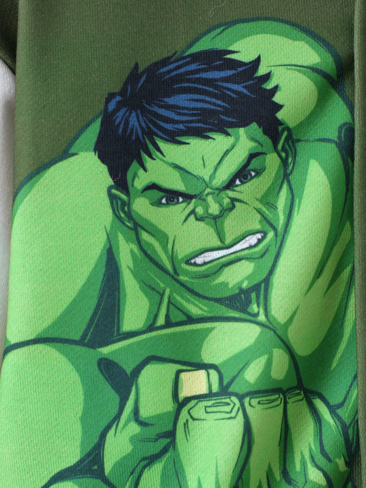 Blouson aviateur colorblock Hulk vert Marvel pour tout-petit/enfant garçon