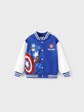 Marvel Toddler/Kids Boy Captain America Colorblock Bomber Jacket Blue
