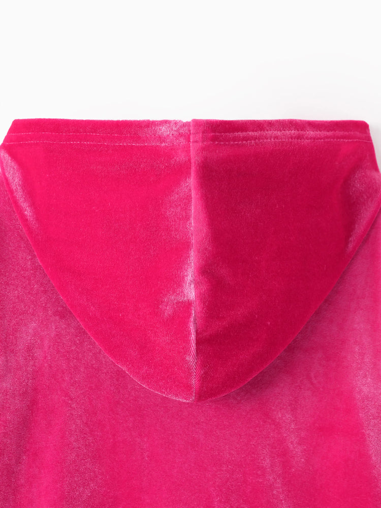 Ensemble sweat à capuche et jupe en velours pour petite fille My Little Pony, rose vif
