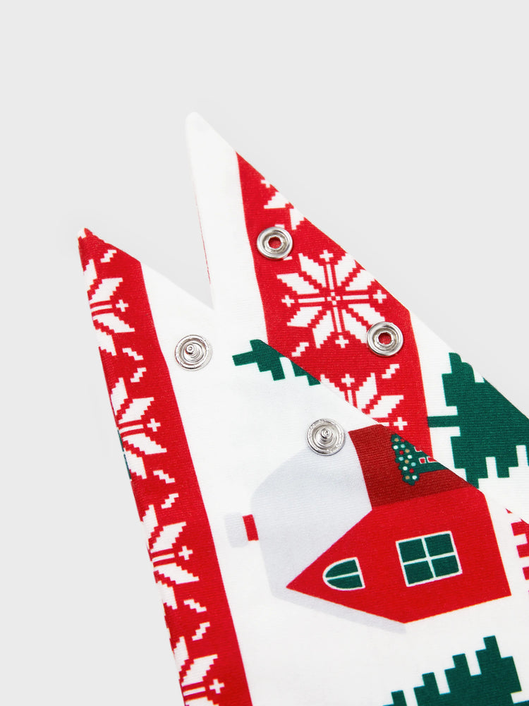 Christmas Matching Family Pajamas Set Snowman and Christmas Tree Print White PJS with Christmas Socks ( Defective Product) Dark Green