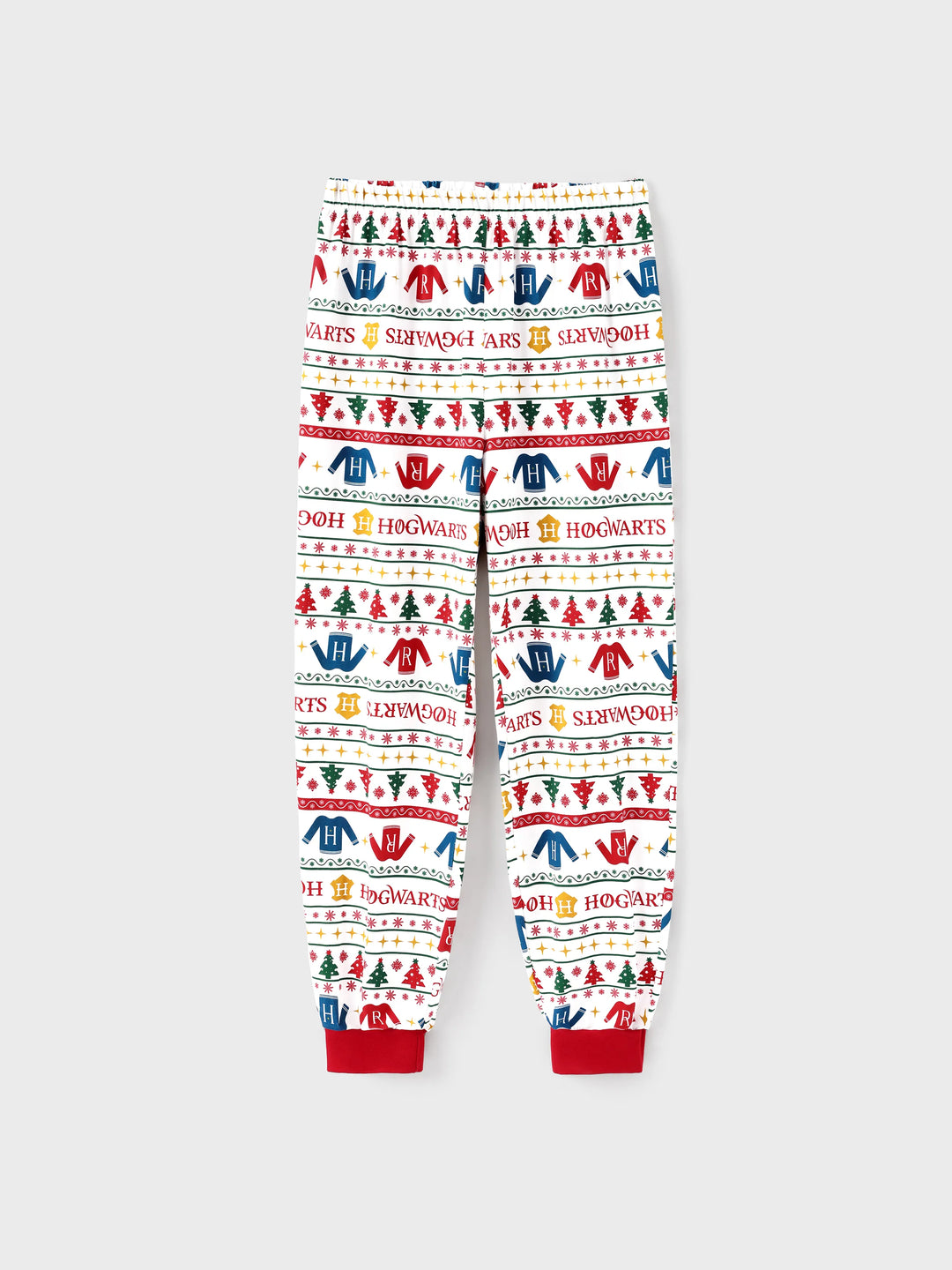 Harry Potter Christmas Matching Family Organic Cotton Snug-fitting Pajamas Sets with Socks White