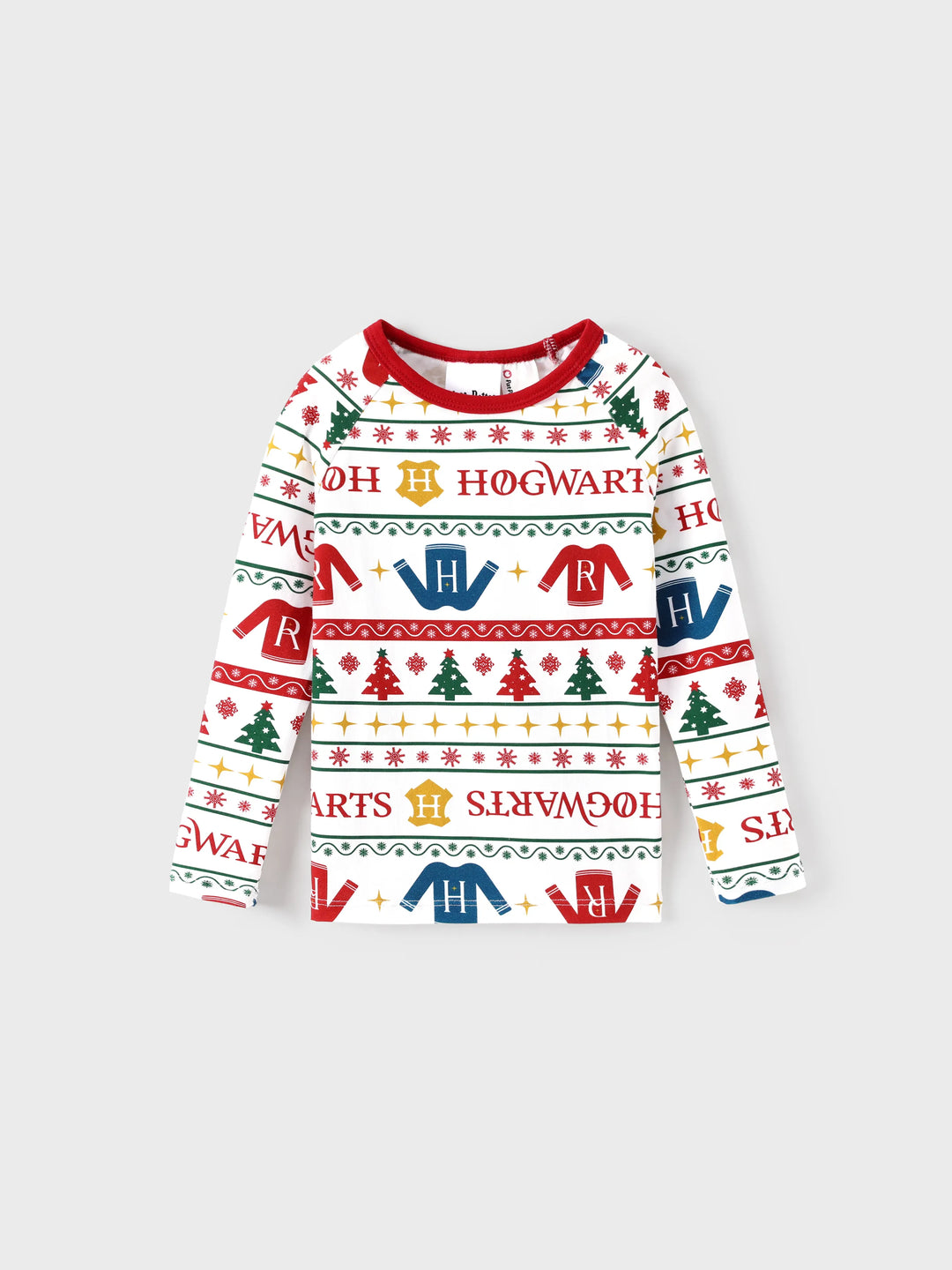 Harry Potter Christmas Matching Family Organic Cotton Snug-fitting Pajamas Sets with Socks White