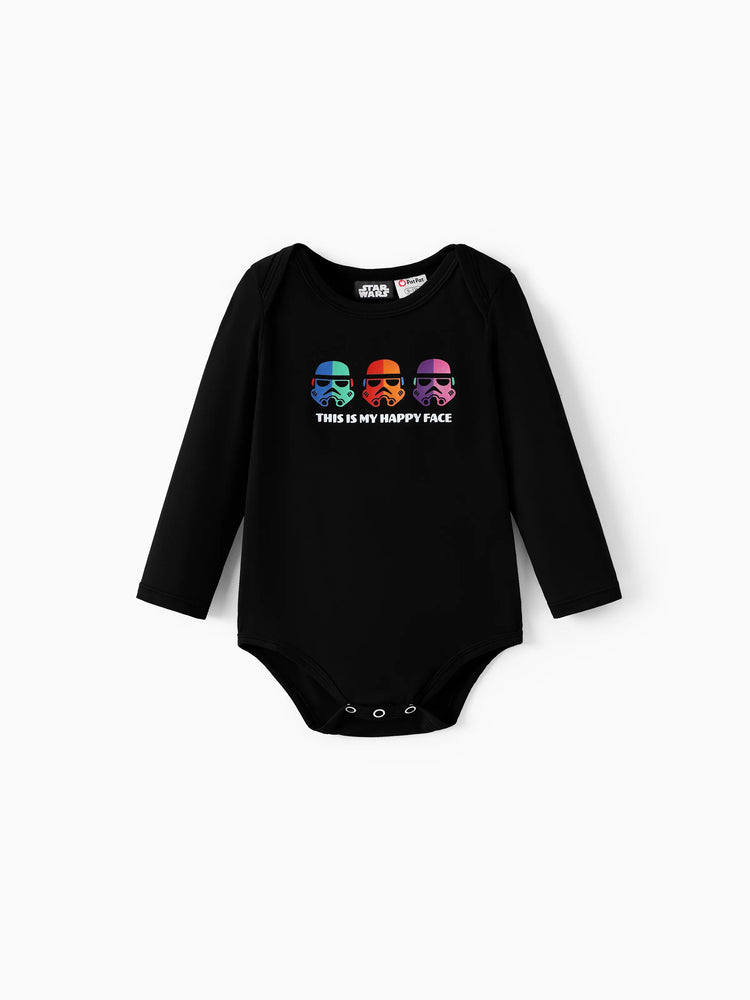 Barboteuse à manches longues et col rond pour bébé garçon Star Wars, ensemble 3 pièces, multicolore
